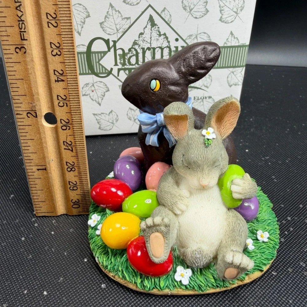 Fitz and Floyd Charming Tails Sweet Dreams Bunny Easter Egg‎ Figurine New w Box